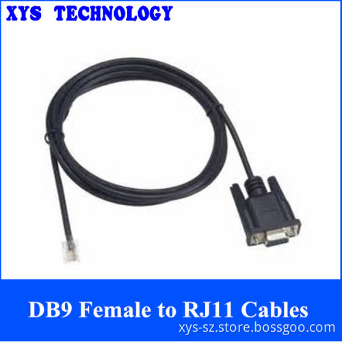 6FT RJ11 to DB9 Cable,Male to Female RS232 Serial Cables